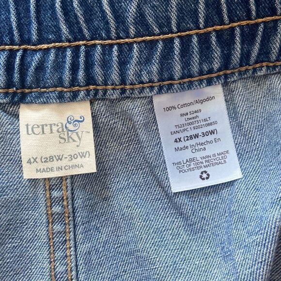 NWT Terra & Sky Plus Size Jean Shorts - Picture 5 of 5